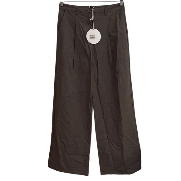 Princess Polly NWT Betsy High Rise Wide Leg Grey Casual to Career Pant Size 10 - Picture 2 of 15